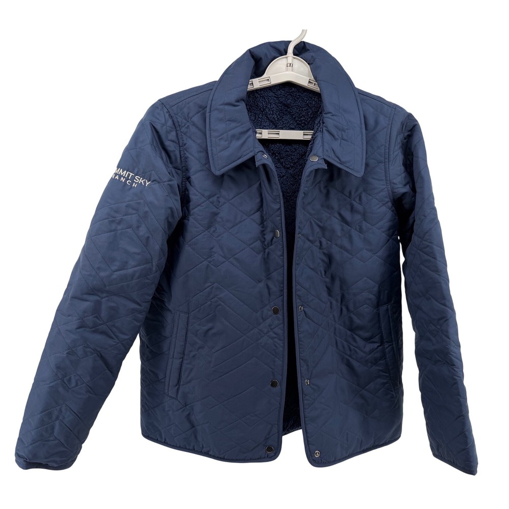 Patagonia Los Gatos Quilted Jacket‎ Navy Blue Sherpa Lined Women's Small